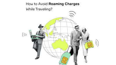 Traveler using Mytello to make international call without roaming charges or SIM change