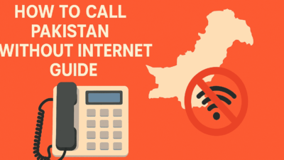 dialing a phone to call Pakistan without internet connection